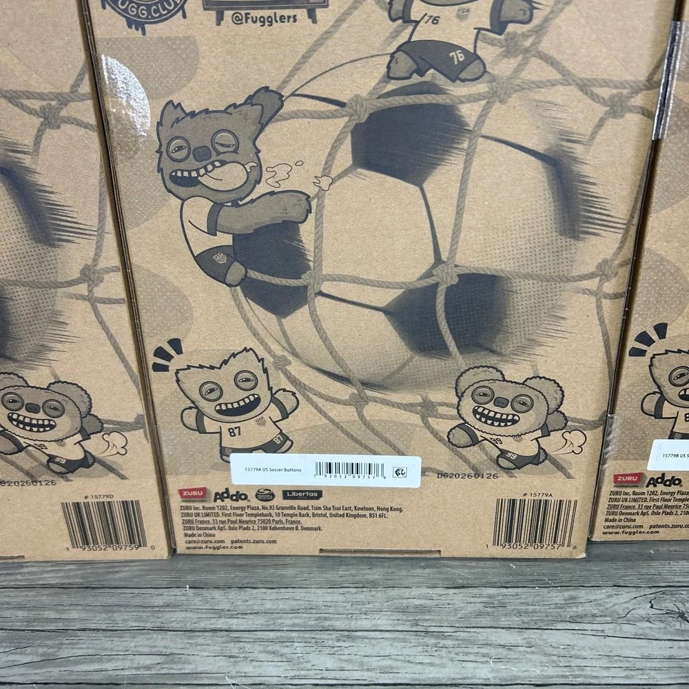 Catch Me Fuggler USA World Cup Soccer Plush Red Button Variant Bear Belch Button